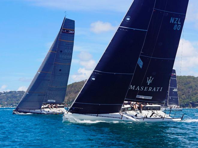 Day 2 – Maserati and Easy Tiger upwind – MC38 Summer Series Act 2 ©  Tilly Lock